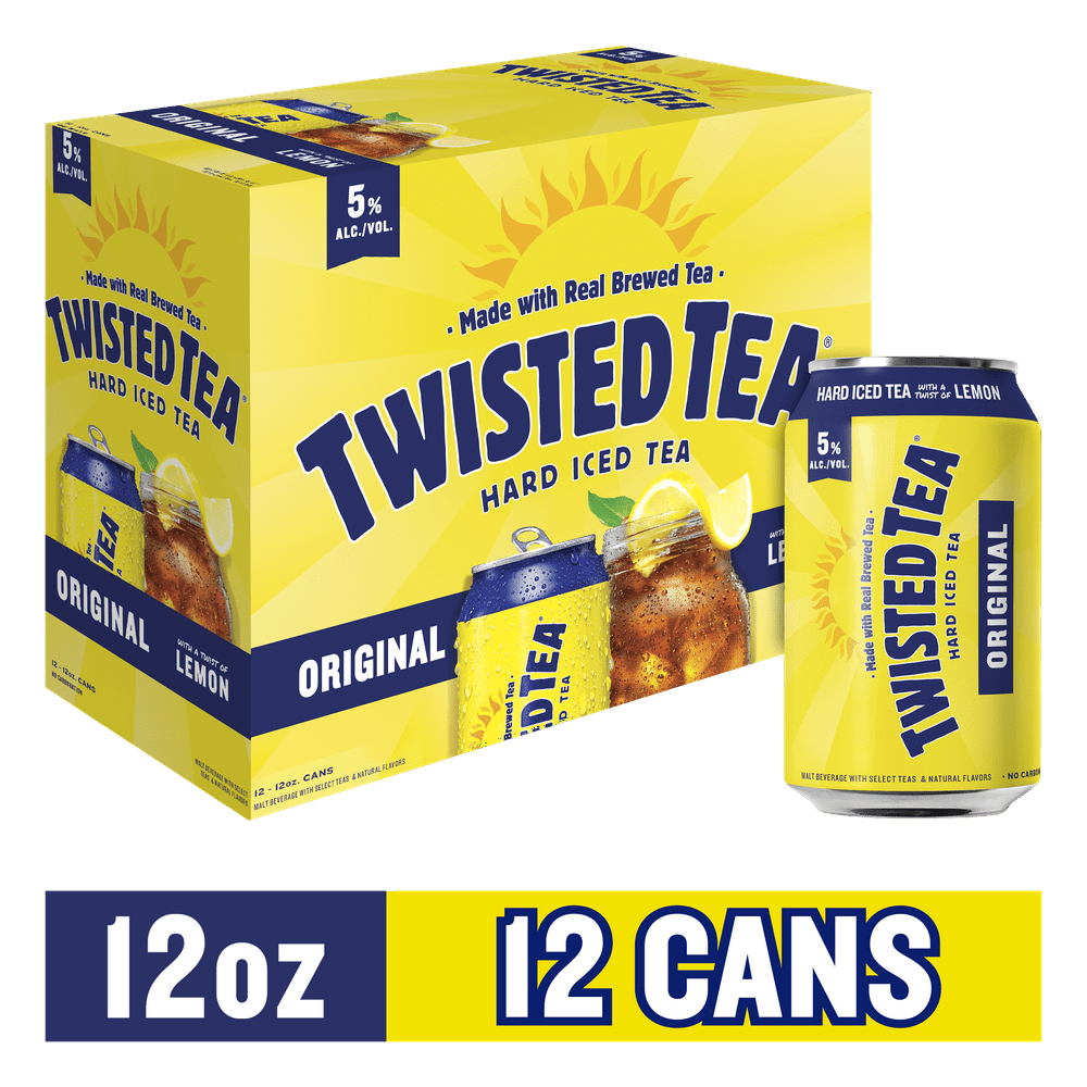 Twisted Tea Original Hard Iced, 12 pack beer cans, 12 fl oz - Walmart