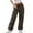 Coffee, variant on qolati Cargo Pants Women High Waisted Straight Wide Leg Joggers Pants Y2k Baggy Elastic Waist Drawstring Streetwear Sweatpants with Pockets