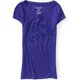 thumbnail image 1 of Aeropostale Womens Sequin Script Graphic T-Shirt, Púrpura, Small, 1 of 2