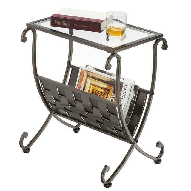 Mango Steam Melbourne Magazine Rack/table d'Appoint/table de Nuit/stand de Rangement avec Panier