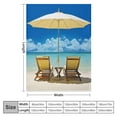 thumbnail image 4 of JRXY  Turquoise Sea Blanket Beach Throw Blanket White Sand and Palms Soft Warm Cozy Fuzzy Throw Blanket for for Girls, Women, Men and Boys White, 4 of 6