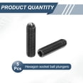 thumbnail image 3 of Uxcell 5pcs Screw Thread Ball Plunger M8 x 30mm High Carbon Steel Hex Socket Spring Plunger Ball for Lubrication Pneumatic Tools, Black, 3 of 7