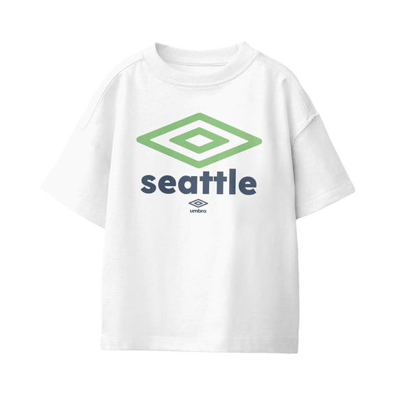 Umbro Kids Seattle City Diamond Logo T Shirt (White, XS-XL)