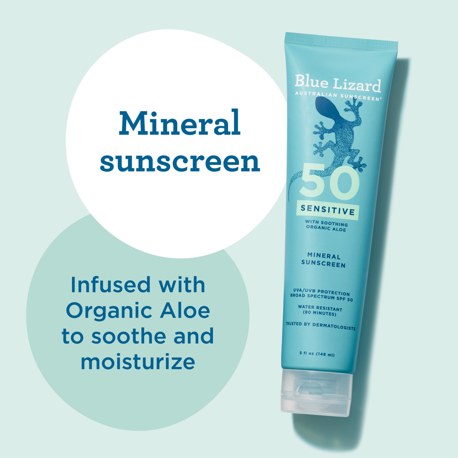 Blue Lizard Sensitive Mineral SPF 50 Sunscreen, 5 fl oz photo 2