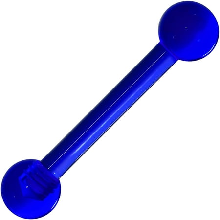 10 Gauge Bold for Blue Acrylic Barbell Tongue