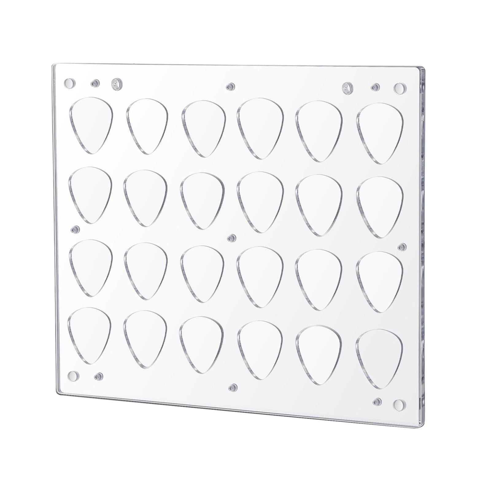 LeeQinersw Guitar Pick Holder Acrylic Display Case Decorative Home Decor Space Saving Music White