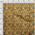 thumbnail image 3 of oneOone Tissu Polyester Spandex Jaune Moutarde Floraux Matériel de Robe Tissu Imprimé Tissu au Mètre 56 Pouces de Large-Mo, 3 of 4