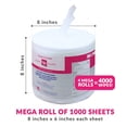 thumbnail image 4 of Wipes4Health Sanitizing Wipes: 4000 Unscented Wet Wipes (8" x 6"): 4 Refill Mega Rolls for Floor Stand, Wall Mounted and Bucket Dispensers - For Gyms, Fitness Clubs, Schools, Commercial Facilities, 4 of 7