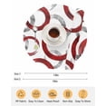 thumbnail image 6 of 13 Inch Round Placemats Set of 4, Red Grey Non Slip Heat Insulation PP Table Mats, Geometric Circle Modern Abstract Simple Art Washable Place Mats for Kitchen Dining Party Table Decor, 6 of 7