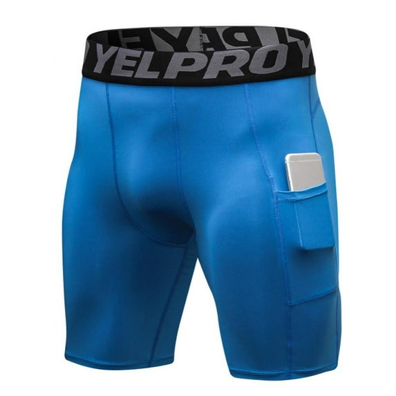 Sacredtree Men's Compression Short with Pocket Dry Fit Sports Running Training Yoga Tight