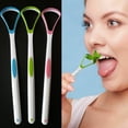 thumbnail image 2 of Tongue Scraper Portable Plastic Oral Tongue Cleaning Brush Hygiene Tool Gratte langue tounge scrapper Remove Bad Breath 1pc Scraper small, 2 of 6