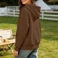 thumbnail image 6 of MLCDZ Womens Zip Up Drawstring Hoodies Long Sleeve Hooded Sweatshirts Y2K Fall Casual Trendy Jacket Lightweight Loose Fit Daily Commute Coat with Pockets, 6 of 10