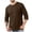 Brown, variant on Miqool Men's 3/4 Sleeve Shirts Crew Neck Casual Basic Tee Baseball T Shirts Moisture Wicking Athletic Tops with Pocket