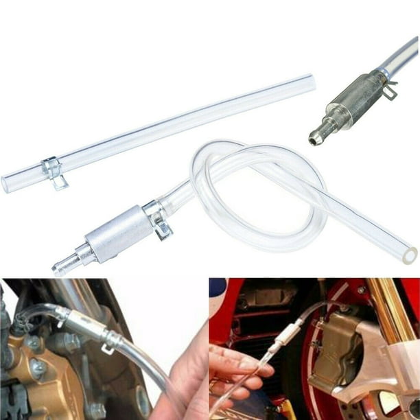 Pudcoco Motorcycle Car Clutch Brake Bleeder Hose One Way Valve Tube