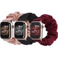thumbnail image 1 of 3 paquetes compatibles con Apple Watch Band Scrunchies 42 mm Tela Patrón suave Tela impresa Pulsera Pulsera Mujer Iwatch Bandas elásticas Scrunchy 44 mm, 1 of 5