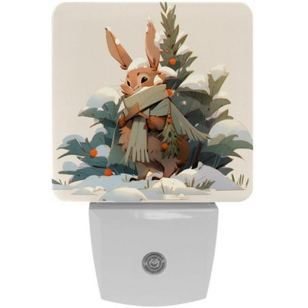 

Cartoons LED Square Night Light - Compact and Energy Efficient Illumination for Bedrooms and Bathrooms - Plug-in Wall Lamp with Auto Sensor