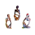 thumbnail image 2 of GROWTH TANK 3 Pièces Moderne Assis Sculpture d'Art Penseur, Figurines de Statue de Résine de Collection Coloré, 2 of 9