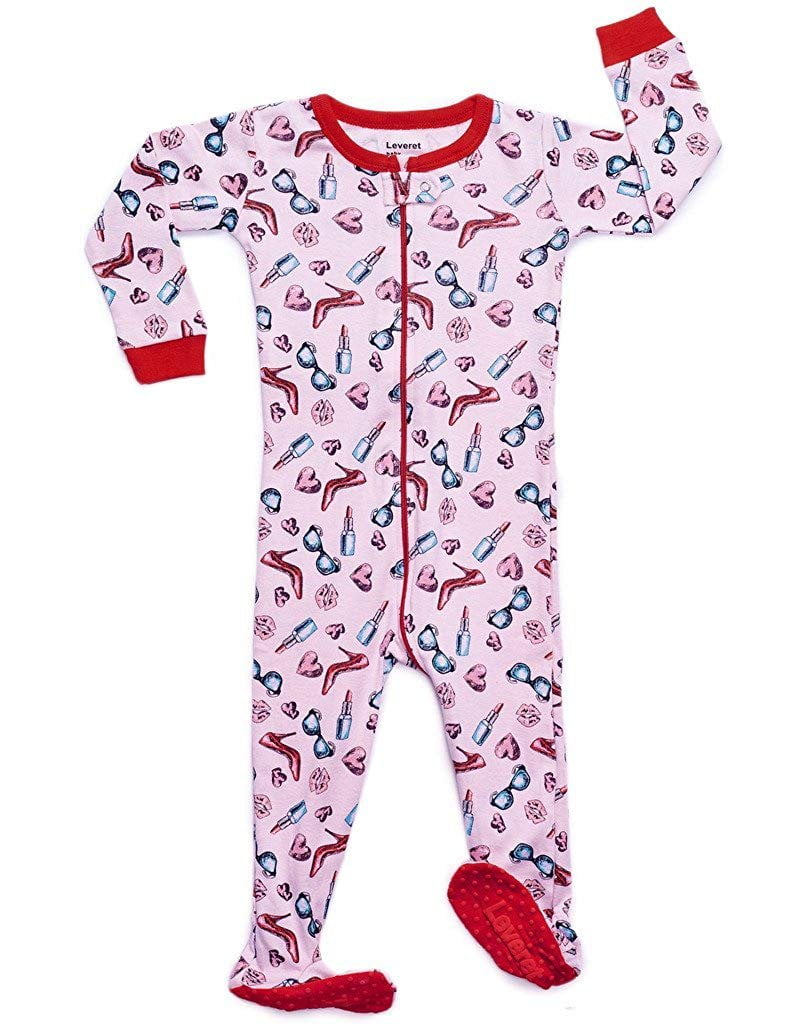 3 Months-5 Toddler Leveret Baby Girls Footed Pajamas Sleeper 100% Cotton Kids & Toddler Pjs 
