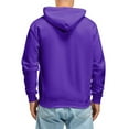 thumbnail image 4 of Rigardu mens hoodies hoodies for men mens hoodies pullover Men'S Solid Colored Hooded Sweatshirt With Casual Pullover Purple XXL, 4 of 5