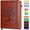 Brown, variant on Vintage Leather Journal - 300 Page Lined Journal for Women Men, A6 Small Notebook with 2 Elastic Straps, 3 Ribbons, Pen Holder, Pocket Notebook for Work, Travel, Writing, Daily Diary (3.7" x 6.8")