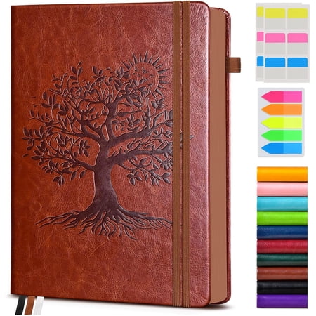 Vintage Leather Journal with 300 Numbered Pages A4 Lined Journal for Men Women Daily Journals for Writing College Ruled Notebook for Work School Note taking Travel Diary Large (8.5 X 11.3 )