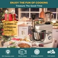 thumbnail image 2 of COOKLEE Stand Mixer, 660W 8.5Qt 6 in 1 Multifunctional Household Stand Mixer with Dough Hook, Whisk, Beater, Meat Grinder,Pasta,Sausage Kit & Cookie Maker-Silver, 2 of 7