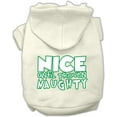 thumbnail image 5 of Christmas Pet, Dog  Cat Hoodie Screen Printed, "Nice Until Proven Naughty", 5 of 10
