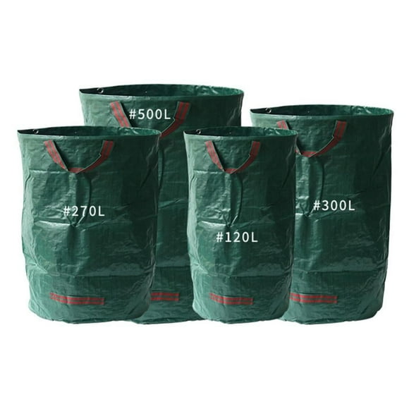Standard 31.7 Gallons Home Garden Bags Leaf Waste Bags Patio Bag Reusable Trash Can Lawn Yard Waste Bags Laundry Container with 4 handles
