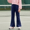 thumbnail image 4 of OJSFQUFP Girls' Flared Pants Outerwear Versatile Sweatpants Cotton Slightly Flared Pants for Medium and Large Hiking Pants, 4 of 5