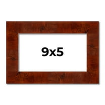 9x5 Walnut Brown Veneer Real Wood Picture Frame Width 1.75 inches | Interior Frame Depth 0.5 inches