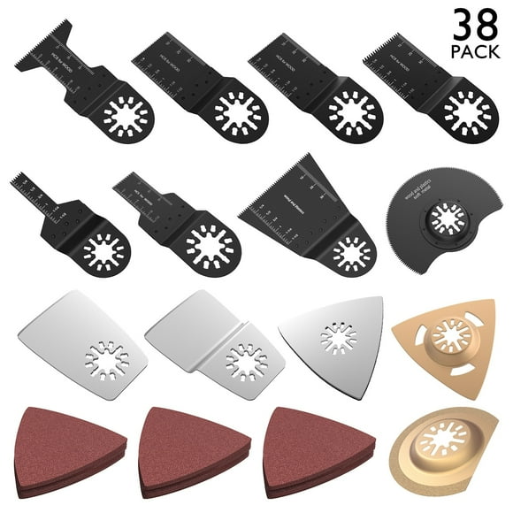 Willstar 38PCS High Carbon Steel Bimetal Saw Blade Wood Hybrid Cutting Oscillation Multi Function Tool