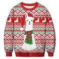 thumbnail image 3 of Suéter navideño informal con estampado 3D de dinosaurio feo para hombre y mujer como regalo de carnaval de Navidad 2023, 3 of 4