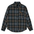 thumbnail image 2 of Fznquz Brown Mens Button Up Shirts Casual Flannel Long Sleeve Button down Shirt Casual Pocket Mens Winter Clothes, 2 of 7