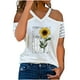 thumbnail image 1 of Blusa de manga corta con estampado y Cuello en V, OAVQHLG3B Store, casual, poliéster, verano, 1 of 5