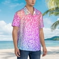 thumbnail image 5 of Haiem Colorful Glitters Printed Hawaiian Shirt for Men - Men’s Casual Beach Summer Shirts - Stretch Fabric with Modern Fit-3X-Large, 5 of 9