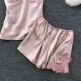 thumbnail image 3 of Lindreshi Lingerie Sets for Women 2pc Set Womens Satin Sling Sleepwear Lingerie Lace Nightdress Underwear Set, 3 of 6