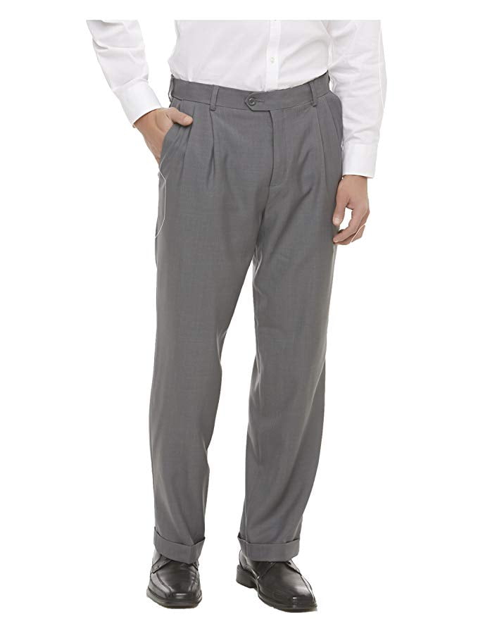 Covington Men's Pleated Front Suit Pants, Gray (W30-L30) - Walmart.com