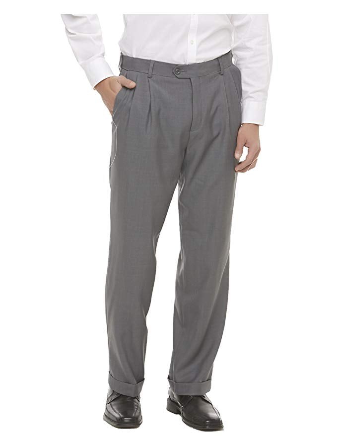 men's pleated front pants