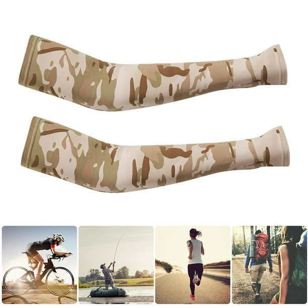 2 uds protección UV mangas de brazo para correr protectores de brazo de ciclismo deportivo (arena MC)