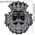 thumbnail image 4 of Crown King Patches Bearded Man Patches Embroidered Fabric Patches Military Patches Iron on Patch for Leather Jacket Backpack Decorated Emblem, 4 of 7