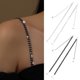 thumbnail image 2 of 2 piezas de cadena de hombro sexy brillante con diamantes de imitación ajustable para sujetador, joyería corporal para fiesta, accesorios para vacaciones en la playa, 2 of 8