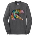thumbnail image 3 of Dean Russo Raptor Animal Lover Mens Long Sleeve Shirt, Heather Black, X-Large, 3 of 6