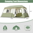 thumbnail image 5 of Pop Up Tent, Camping Tent 8 Person Instant Cabin Tent Setup in 60 Seconds with Rainfly & Windproof Portable Tent with Carry Bag for Family Camping & Hiking, Upgraded Ventilation, Army Green+White, 5 of 5