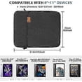 thumbnail image 2 of Funda para tablet de 9 a 11" compatible con iPad Pro 11 (2021-2018), iPad 10.2, Galaxy Tab A8 10.5/tab S8 11"/tab A7 10.4 (Negro), 2 of 5