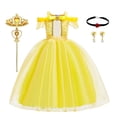thumbnail image 1 of Vestidos de princesa bella para niña, disfraz de baile, vestido de La Bella y La Bestia, ropa de fantasía para fiesta de año nuevo, 2023 Fivean unisex, 1 of 2