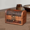 thumbnail image 4 of Segolike Decorative Storage Box,Wooden Jewelry Box Organizer Trinket Box Hinged Treasure Chest for Hair Clips Pendants Earrings Brooch Yellow, 4 of 7