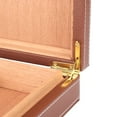 thumbnail image 4 of Caja De Hidratación De Cigarros, Con Higrómetro Y Humidificador De Madera Marrón Y Cuero Para El Sabor Puro Y El Sabor Del Cigarro, 4 of 7