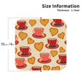 thumbnail image 2 of Rateoe Cups of Tea Drawing Drink Coasters Set of 4 Leather Coasters Spill Protection for Table Desk,Durable and Non Slip Leather Coaster ,4 Inches Drink Mats-Square, 2 of 6