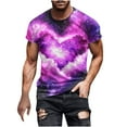 thumbnail image 2 of Fznquz Short Sleeve Men's T-Shirts Summer Crew Neck Tee Tie Dye Casual Mens Shirts XXXL, 2 of 5