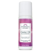 Heritage Store Castor Oil Roll On Nourishing Treatment - Targeted Hydration for Skin Care, Hair Care, Quick and Easy Castor Oil Pack Wrap - Hexane Free, Vegan, Cruelty Free, 60-Day Guarantee, 3oz